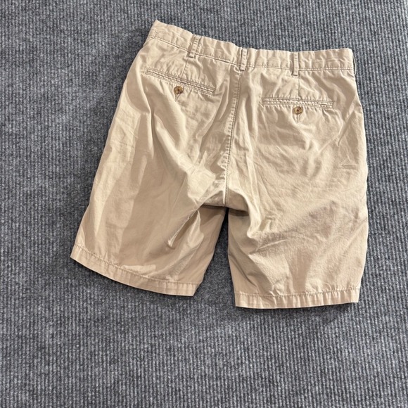 Cremieux Mens Khaki Shorts Size 33 Flat Front Casual Cotton Classic Fit Chino‎ - Picture 2 of 8